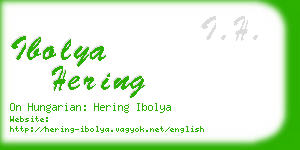 ibolya hering business card